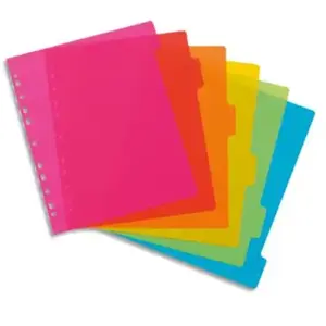 Comparateur de prix : Lot de 6 intercalaires A4 Maxi pour classeur maxi ou classeur à levier...