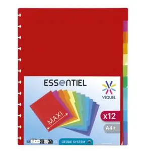 Comparateur de prix : Viquel - Lot de 12 Intercalaires Maxi A4 avec perforation spéciale pou...