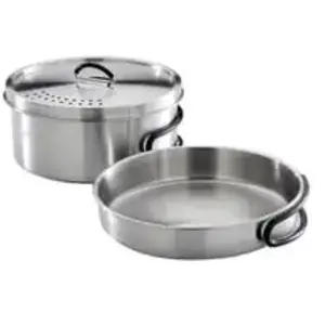 Campingaz Set de casseroles Trekking Kit 3 pièces (acier inoxydable, 1 casserole + 1 couvercle + 1 poêle)