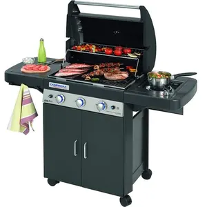 Barbecue à gaz LS DARK 3 grill et plancha 3 Bruleurs CAMPINGAZ pas cher