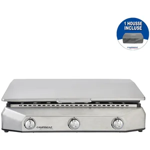 CAMPINGAZ Plancha gaz a poser master 3 lx - 73x40 cm - Plaque fonte émaillée - Couvercle s pas cher