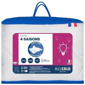BLEU CALIN Couette 4 Saisons 3 En 1, Couette Été Légère + Couette Temp... pas cher