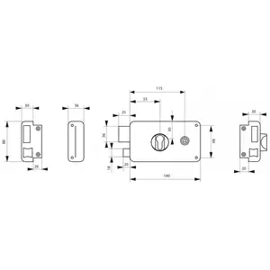 Comparateur de prix : Coffre de serrure de grille a cylindre profile horizontale THIRARD SAS...