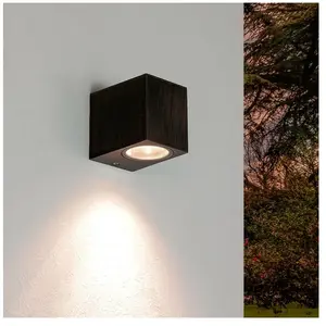 Applique d'extérieur Laylah carrée au design marron de style moderne D...Vendu paramazon