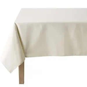 Comparateur de prix : Coucke Nappe Rectangle Uni Crème Coton 160 x 240 cm