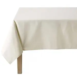 Comparateur de prix : Coucke - Nappe rectangle unie Crème - Traité TEFLON- 180 x 300 cm