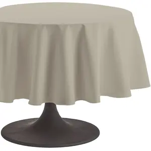 Coucke Nappe Ronde Uni Crème Coton 235 cm pas cher