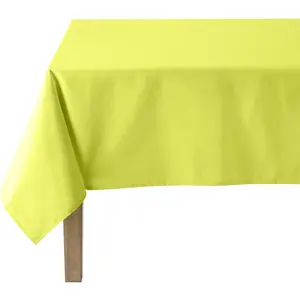 Comparateur de prix : Coucke Nappe Carré Uni Kiwi Coton 180 x 180 cm