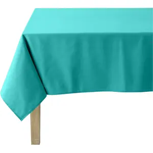 Coucke - Nappe rectangle unie Turquoise - Traité TEFLON- 150 x 190 cm