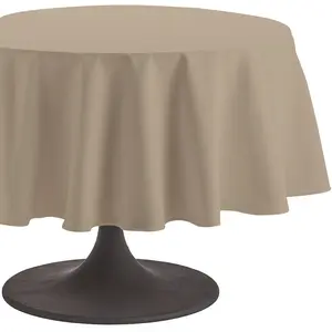 Coucke Nappe unie en coton, traitée Teflon, Made in France, CAMBRAI, Beige pas cher