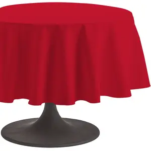 Coucke Nappe Ronde Uni Cerise Coton 235 cm pas cher