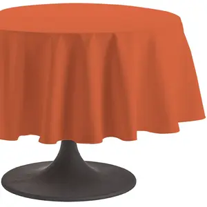 Coucke Nappe Ronde Uni Mandarine Coton 180 cm