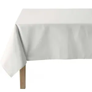 Coucke Nappe unie en coton, traitée Teflon, Made in France, CAMBRAI , gris pas cher