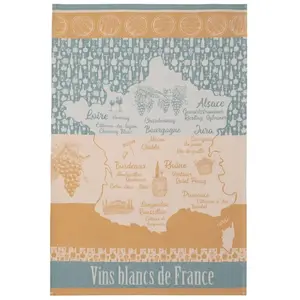 Comparateur de prix : Coucke Torchon imprimé en Jacquard de Coton, Vins Blanc de France
