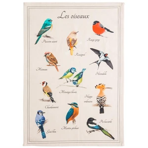 Comparateur de prix : Coucke Torchon en métis imprimé, Oiseaux, 50x75 cm