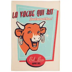Coucke Coucke x Vache qui Rit - Torchon Rétro - Beige pas cher