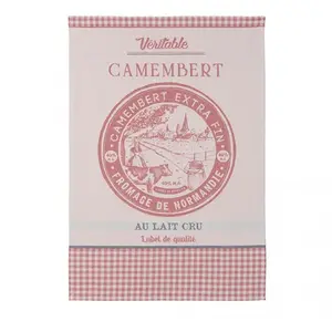 Coucke Torchon imprimé en jacquard de coton, VERITABLE CAMEMBERT RougeVendu paramazon