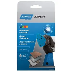 Norton Patins multiponceuse - grain 40 - 102x152 mm pas cher