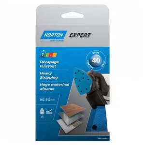 Comparateur de prix : Norton Patin multiponceuse - grain 180 - 102x152 mm
