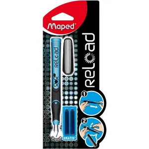 Comparateur de prix : Stylo plume Reload 'garcon', bleu/noir - Maped - Moyenne - Rechargeable - Pour garçon