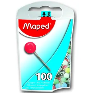 Comparateur de prix : 100 Epingles de signalisation Maped Diamètre 5 mm