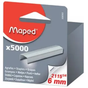 Comparateur de prix : Agrafes - MAPED - SP19 1/4 - 6 mm - Zinguées - Boîte de 5000 pièces