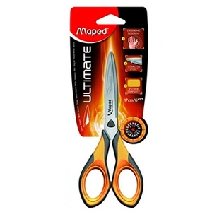 Ciseaux symétriques - MAPED - Ultimate - 17cm - Anneaux double-soft - Lames en acier inoxydable pas cher