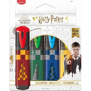 Comparateur de prix : Pochette de 4 surligneurs - Harry Potter - Pointe biseautée - Maped