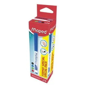 Comparateur de prix : Maped Feutre à tableau blanc Marker'Peps, pack promo de 12