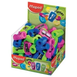 Taille-crayon BOOGY 1 trou. Maped 63211 Présentoir 75 pièces pas cher