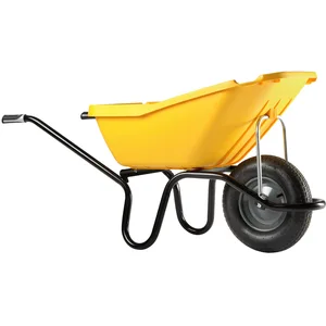Comparateur de prix : Brouette Haemmerlin Polypro Pick Up 110L Jaune Roue Gonflée - 305122205