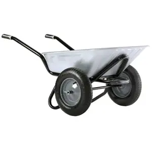 Comparateur de prix : HAEMMERLIN Brouette tous travaux Aktiv Excellium Twin - 2 roues gonflées - 100L