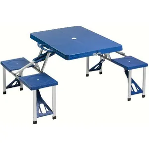SANS Cao Table Valise Pique-Nique Camping, Bleu (Grise), 85 x 65 x 67 cm