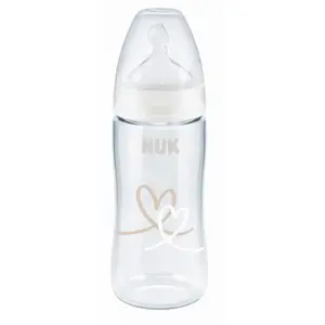 Comparateur de prix : Nuk first choice+ biberon temperature control 0-6 mois coeur 360ml