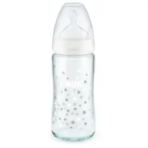 Nuk Biberon First Choice+ Température Control Verre +0m Étoile 240ml pas cher