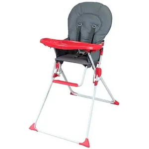Comparateur de prix : Bambisol - Chaise haute fixe - Des 6 mois - Mixte - Gris et rouge