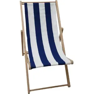 Chilienne agrafée - JARDIN PRIVE - Rayures - Bleu / Blanc pas cher