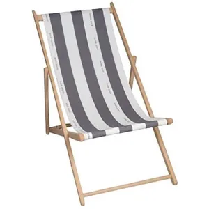 Comparateur de prix : JARDIN PRIVE Chilienne en Bois et Coton Cancale rayé Gris