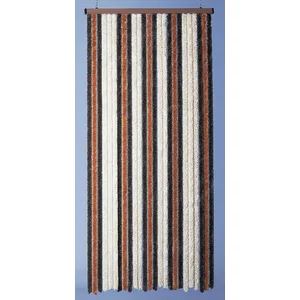 Comparateur de prix : MOREL - Rideau de porte chenille Florence beige, bronze et brun 120x220 cm