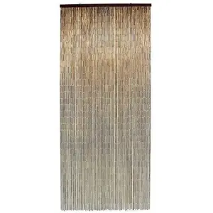 Comparateur de prix : Rideau de porte Acajou bâtonnets bambou vernis noir - 90x200 cm - Morel