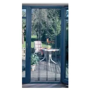 Comparateur de prix : Rideau de porte moustiquaire Mosquito Gris - 100 x 220 cm Morel