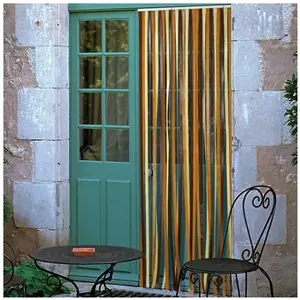 Comparateur de prix : Morel Rideau de porte Antilles en polyéthylène - 90x220 cm - brun et beige