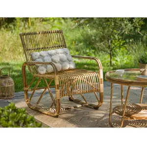Jardiline Fauteuil De Jardin Carré En Rotin Tressé - Jardiline