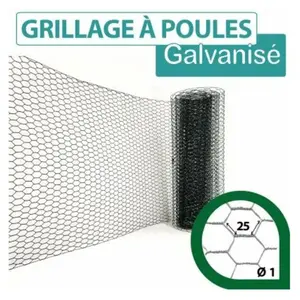 Cloture&jardin - Grillage Triple Torsion Vert - Maille Hexa 25mm - Lon... pas cher