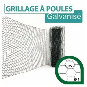 Cloture&jardin - Grillage Triple Torsion Vert - Maille Hexa 25mm - Lon...