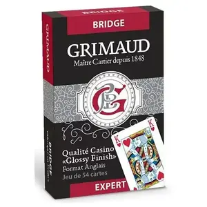 Bridge 54 cartes - Grimaud Expert - Étui Carton Dos RougeVendu paramazon