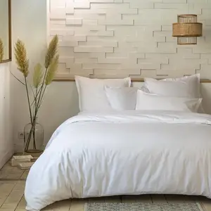 Housse De Rêve Easy Dort - Parure de lit 100% Percale de Coton Blanc 240 x 260 cm