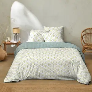 Easy Dort - Housse de couette 220x240 cm Coton 51 fils Creala Multico pas cher