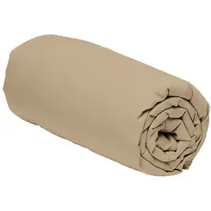 Drap Housse 140x190 + 30 cm 100% Percale de Coton 80 Fils Lin pas cher