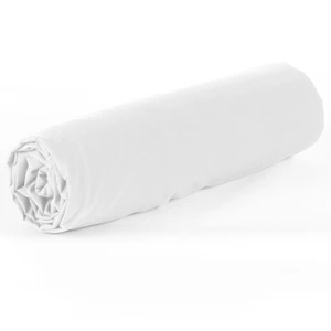 Drap housse en coton blanc 160x200 cm pas cher